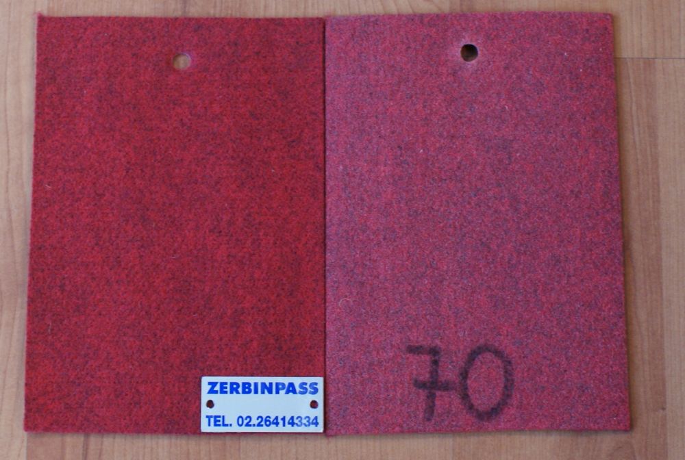 passatoia articolo t500 codice 70 colore rosso con ns. etichetta