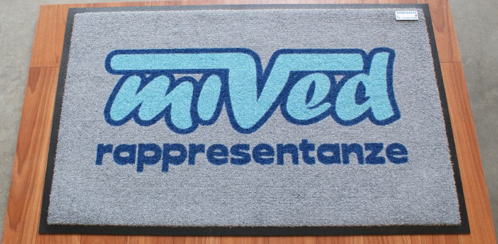 tappeto articolo asciugapass P.E. personalizzato a stampa mived rappresentanze