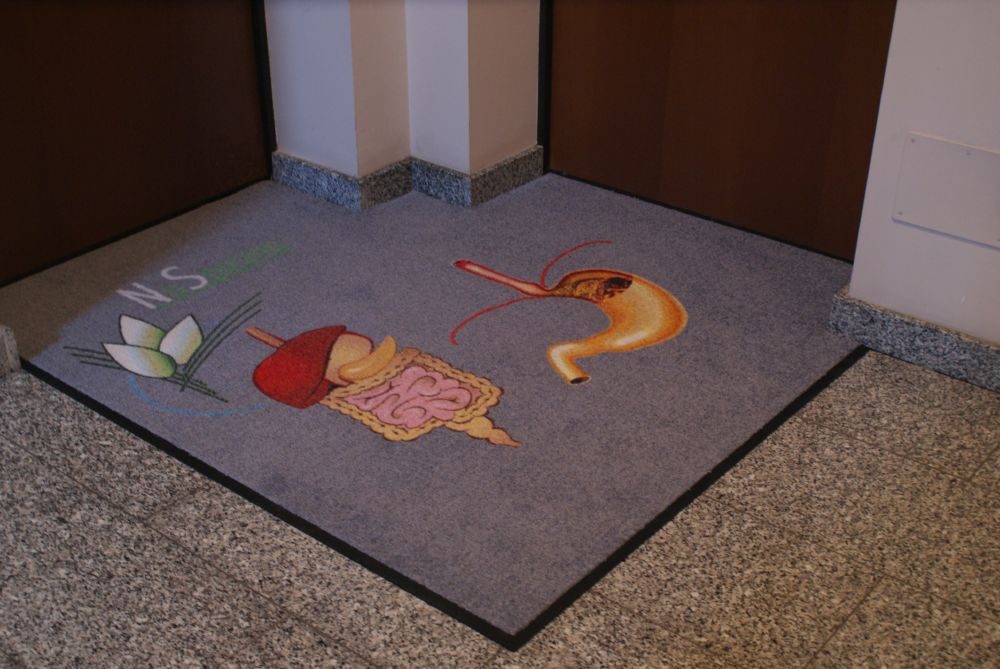 tappeto asciugapass personalizzato a stampa P.E. per studio medico -  Zerbinpass Milano
